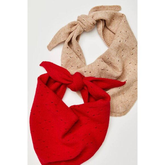 FREE PEOPLE Triangle Essential Scarf / Red - Picture 4 of 8